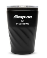 Logoline Premium Double Wall Coffee Cup - Black (100 Pack) 